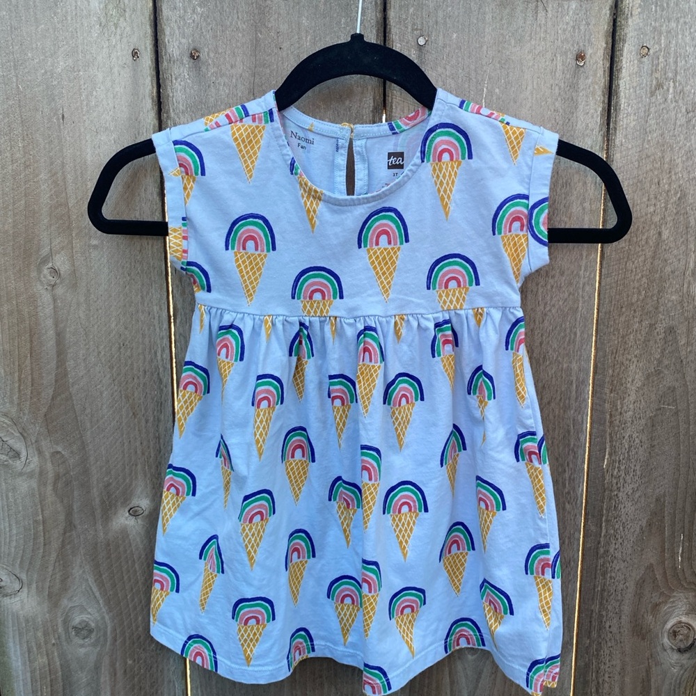 Girls Tea Rainbow Ice Cream Dress Size 3T
